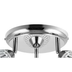 Rackhams Athella Bathroom 3 Light Ribbed Glass Spotlight - Chrome - thumbnail 6