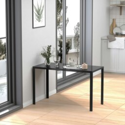 Rackhams Modern Rectangular 4 Seater Dining Table with Tempered Glass Top - thumbnail 2