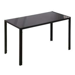 Rackhams Modern Rectangular 4 Seater Dining Table with Tempered Glass Top - thumbnail 3