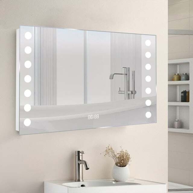 Rackhams Rectangle LED Illuminated Bathroom Mirror 800x600MM
