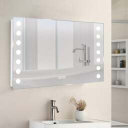 Rackhams Rectangle LED Illuminated Bathroom Mirror 800x600MM
