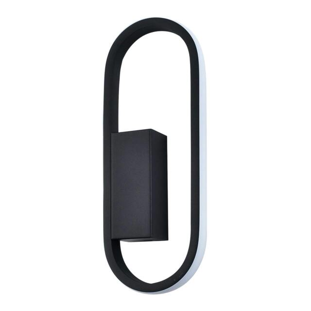 Rackhams Modern Feature Style LED Wall Lighting Fitting in Matte Black Metal - image 1