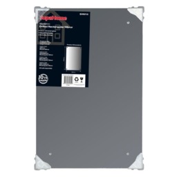 Rackhams Drilled Rectangular Mirror - Grey - 30 x 45cm - Grey - 100% Glass