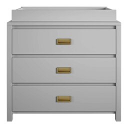 Rackhams Haven 3 DRW Dresser with Changing Topper Dove Grey - Grey - thumbnail 2