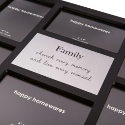 Rackhams Modern Black Multi Collage Picture Frame with Family Wording and Cute Phrase - thumbnail 4