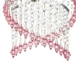 Rackhams Modern Spiral Waterfall Pendant Shade with Pink and Clear Acrylic - thumbnail 6