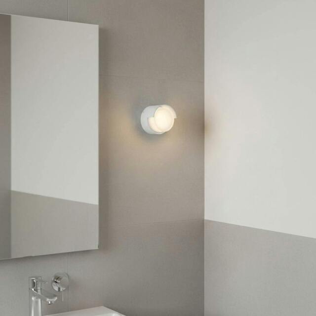 Rackhams 4 Watt LED Round White IP65 Bathroom Wall Light - image 1