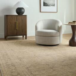 Rackhams Galey Alix Fetscher-Vintage Brown Ivory Green Traditional Boho Fringe Rug - 152 x 229 cm