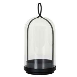Rackhams Nysa Candle Lantern - Black - Black - 25cm x 15cm x 15cm - 100% Mixed
