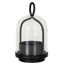 Rackhams Nysa Candle Lantern - Black - Black - 25cm x 15cm x 15cm - 100% Mixed - thumbnail 2