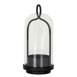 Rackhams Nysa Candle Lantern - Black - Black - 25cm x 15cm x 15cm - 100% Mixed - thumbnail 4