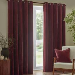 Rackhams Ultimate Faux Suede Eyelets Blackout Curtains - Green - 168cm x 183cm - Green - 100% Polyester - thumbnail 2