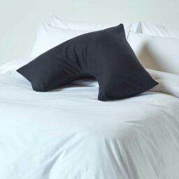 Rackhams Egyptian Cotton V Shaped Pillowcase 200 TC - White - thumbnail 3