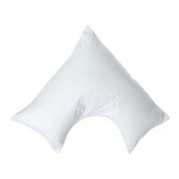 Rackhams Egyptian Cotton V Shaped Pillowcase 200 TC - White - thumbnail 1