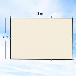 Rackhams Sun Shade Sail with UV Protection - 3.6 x 3 m - Beige - thumbnail 4