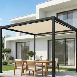 Rackhams Sun Shade Sail with UV Protection - 3.6 x 3 m - Beige