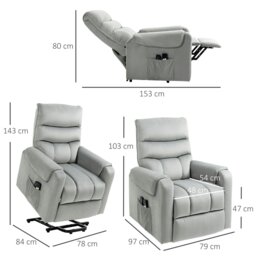Rackhams Power Lift Chair, Rise and Recliner Chair with Remote Control - thumbnail 3
