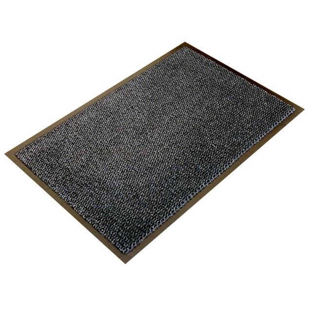 Rackhams Indoor Scraper Door Mat – Anti-Slip Vinyl Backed Dirt Trapper Entrance Mat – Grey – Multiple Sizes - 60 x 90cm - image 1