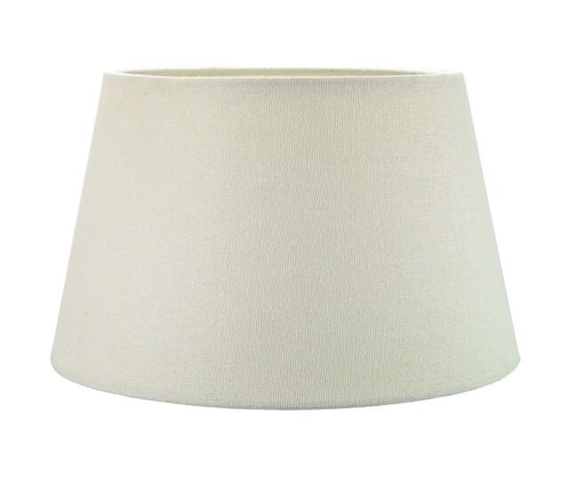 Rackhams Traditional 12 Inch Cream Linen Fabric Drum Table/Pendant Lampshade 60w Maximum - image 1