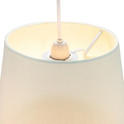 Rackhams Traditional 12 Inch Cream Linen Fabric Drum Table/Pendant Lampshade 60w Maximum - thumbnail 4