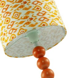 Rackhams Chic Orange Table Lamp with Aztec Style Yellow and Orange Fabric Shade - thumbnail 5