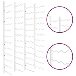 Rackhams Wall Mounted Wine Rack for 36 Bottles 2 pcs White Iron - thumbnail 6