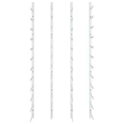 Rackhams Wall Mounted Wine Rack for 36 Bottles 2 pcs White Iron - thumbnail 4