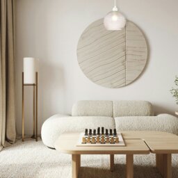 Rackhams Modern Spherical Clear Glass Pendant Light Shade with Square Diamond Ridges - thumbnail 6