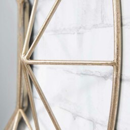 Rackhams Andromeda Modern 3D Metal Frame Round Mirror - 88.5cm x 88.5cm - Gold - thumbnail 4