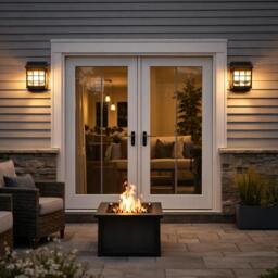 Rackhams Pack of 2 Solar Fence Lights – Lantern Style LED Wall Lights - thumbnail 5