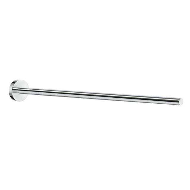 "Rackhams Polished Chrome Fixed Towel Rail 43cm/16.9"" Wall Mounted with Concealed Screws Bathroom Towel Holder"