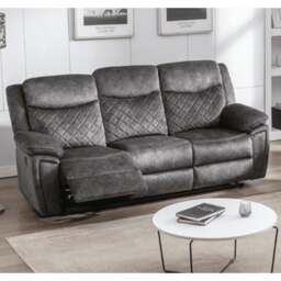Rackhams Brianna Plush Fabric Reclining 3 Seater Sofa - thumbnail 1