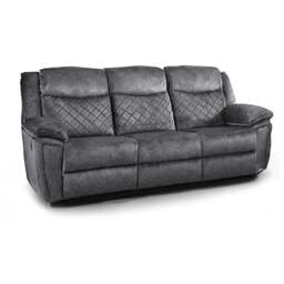 Rackhams Brianna Plush Fabric Reclining 3 Seater Sofa - thumbnail 2