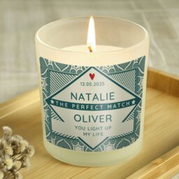 Rackhams Personalised The Perfect Match Scented Jar Candle - thumbnail 1