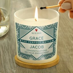 Rackhams Personalised The Perfect Match Scented Jar Candle - thumbnail 4