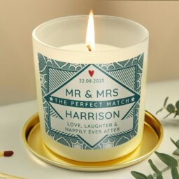 Rackhams Personalised The Perfect Match Scented Jar Candle - thumbnail 2
