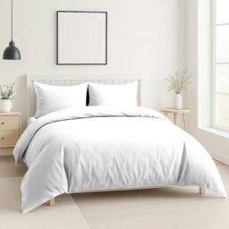 Rackhams Luxury 200TC Duvet Cover And Pillowcase/s Set Bed Linen - Double - Black - thumbnail 2