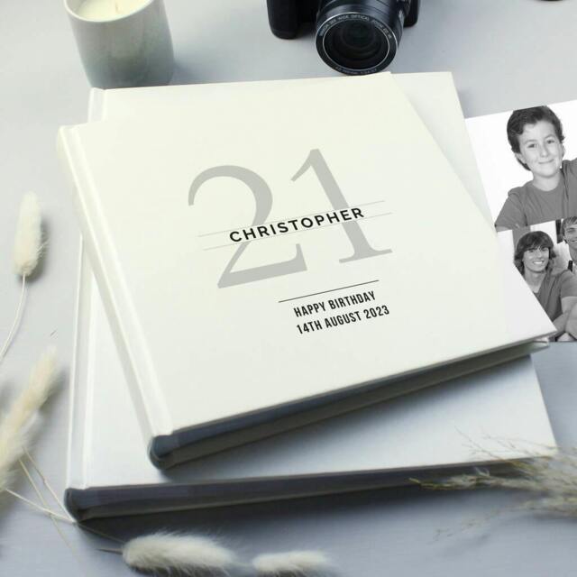 Rackhams Personalised Birthday Photo Album - H22.5 x W22.5 x D3cm, 0.94kg - image 1