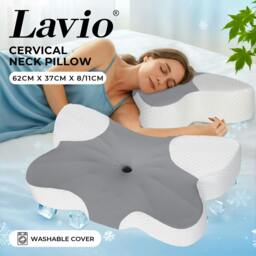Rackhams Ergonomic Cervical Memory Foam Pillow for Neck Pain Relief Cool Breathable - thumbnail 2