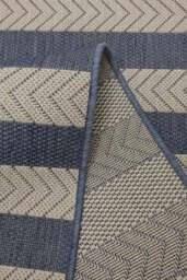 Rackhams County Stripe Blue Rug – Indoor & Outdoor - 67X300 cm - thumbnail 4