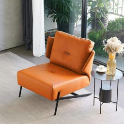 Rackhams Karpov Tige Accent Leather Chair, Armchair, More Colours - Brown - thumbnail 3