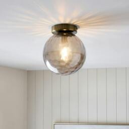 Rackhams Tamara Antique Brass Flush Ceiling Light