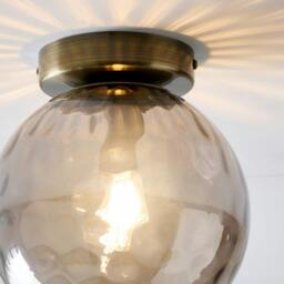 Rackhams Tamara Antique Brass Flush Ceiling Light - thumbnail 3