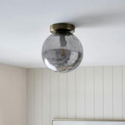 Rackhams Tamara Antique Brass Flush Ceiling Light - thumbnail 2