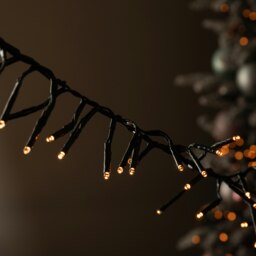 Rackhams 18.5m 1440 LED Christmas Cluster Multi-Action String Lights with Timer in Vintage Gold - thumbnail 4
