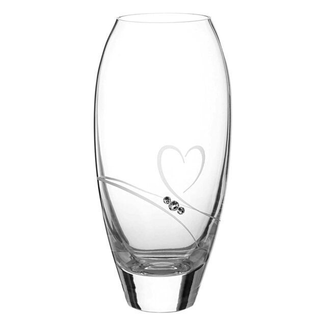 Rackhams Romance Bud Vase Adorned with Crystals by Swarovski® - 18cm - Made From Premium Lead Free Crystal Glass