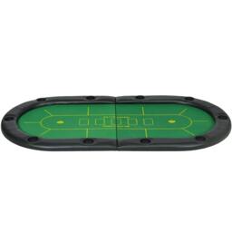 Rackhams SPORTNOW Foldable Poker Mat, 10-Player Table Top with Cup Holder, Carry Bag - Green - thumbnail 1