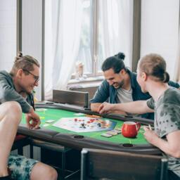 Rackhams SPORTNOW Foldable Poker Mat, 10-Player Table Top with Cup Holder, Carry Bag - Green - thumbnail 2
