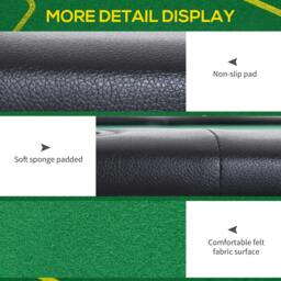 Rackhams SPORTNOW Foldable Poker Mat, 10-Player Table Top with Cup Holder, Carry Bag - Green - thumbnail 6