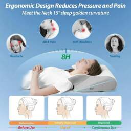 Rackhams Ergonomic Memory Foam Pillow For Cervical Neck Shoulder Orthopedic Pain Relief - thumbnail 5